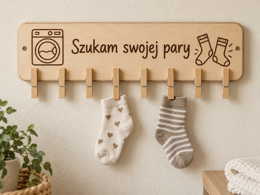 Wieszak na skarpety „Szukam swojej pary”